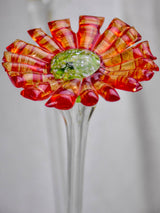 Collection of six 1960's Murano glass flowers 20"