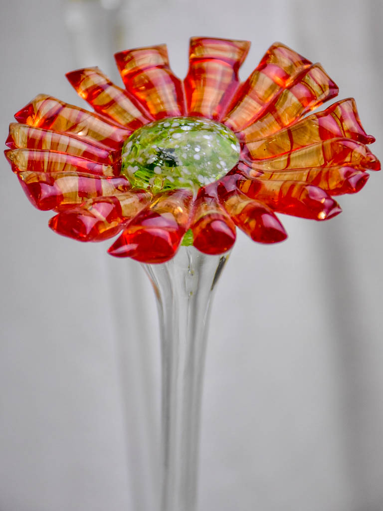 Collection of six 1960's Murano glass flowers 20"