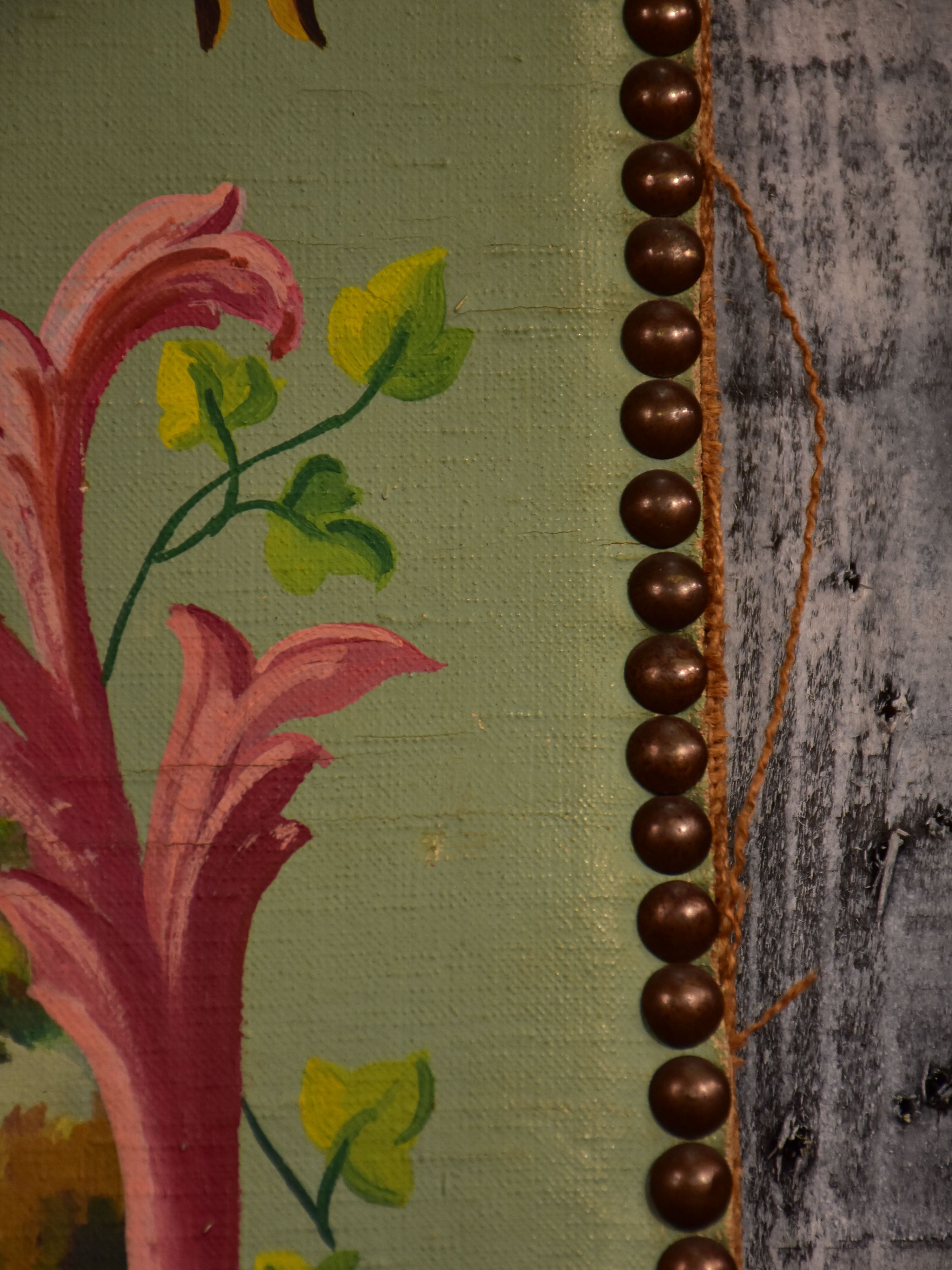 Antique French Triptych - oil on canvas