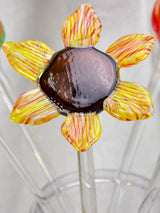 Collection of six 1960's Murano glass flowers 20"