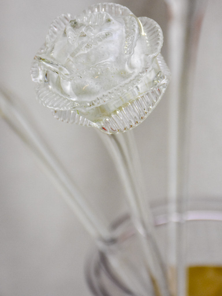 Collection of six 1960's Murano glass flowers 20"