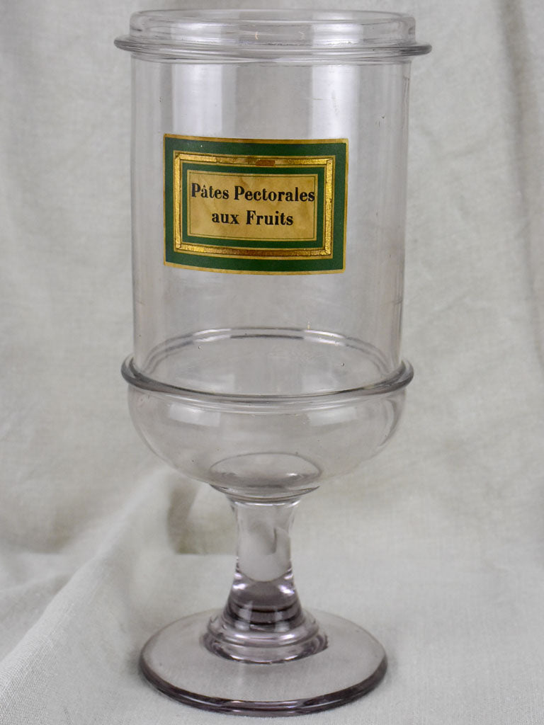 Late 19th Century glass apothecary jar 14¼"