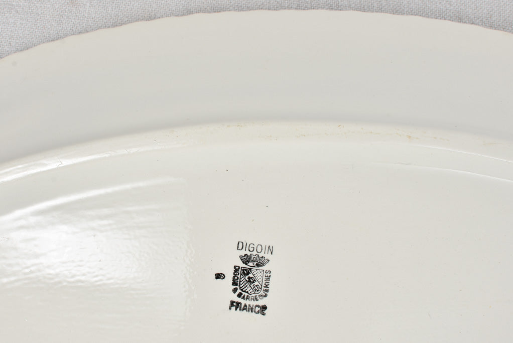 13 piece Digoin fish service, 1950s