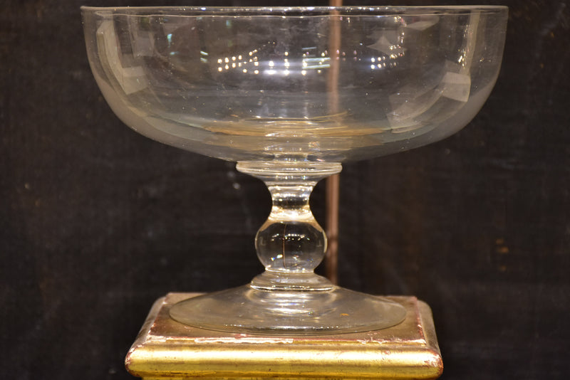 Antique French glass chocolatier's cup
