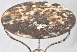 Rustic French garden table w/ white patina