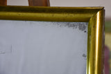 Antique French bistro mirror with brass frame and original glass 30" x 17"