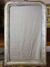 19th century Louis Philippe mirror with silver leaf frame and running pearl 26¾" x 41"