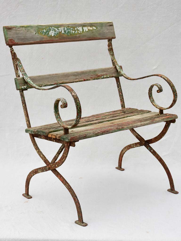 Napoleon III children's slatted armchair