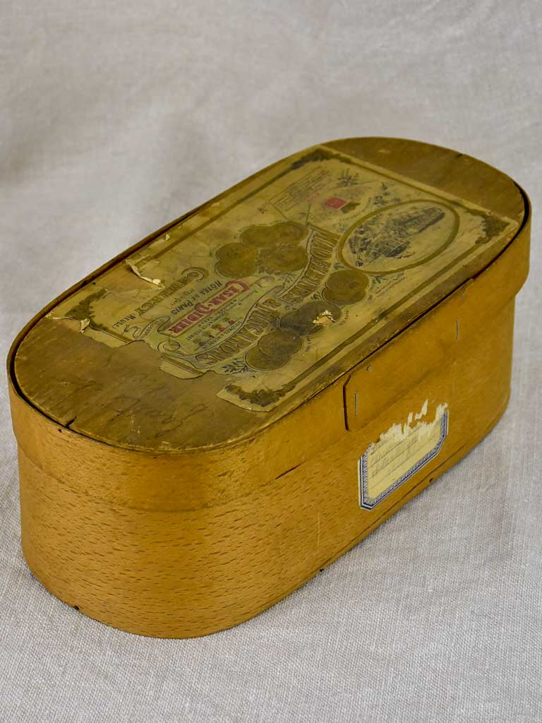 Antique oval box - madelines and macarons 14¼" x 5½"