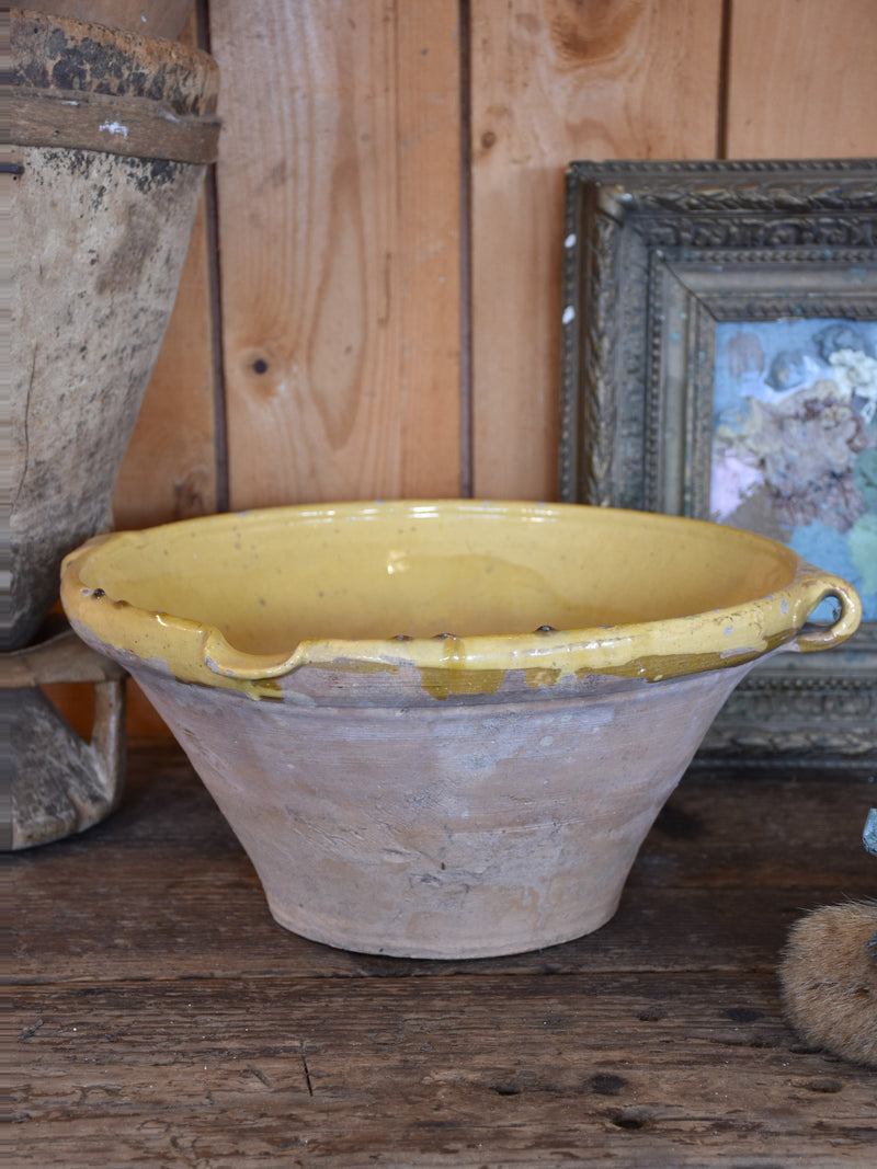French confit bowl with ochre glaze - 15"?