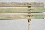 Mid century French children's wooden slatted bench - folding