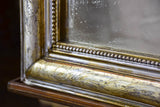 19th century Louis Philippe mirror with silver leaf frame and running pearl 26¾" x 41"