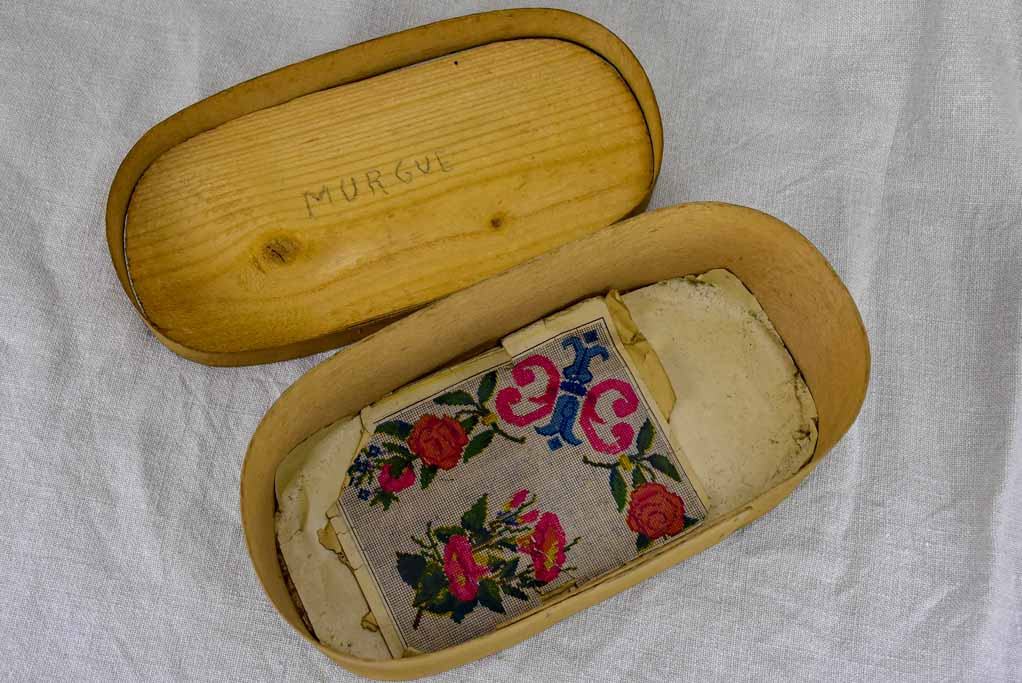 Antique oval box - madelines and macarons 14¼" x 5½"