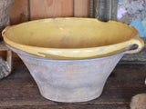 French confit bowl with ochre glaze – 15”