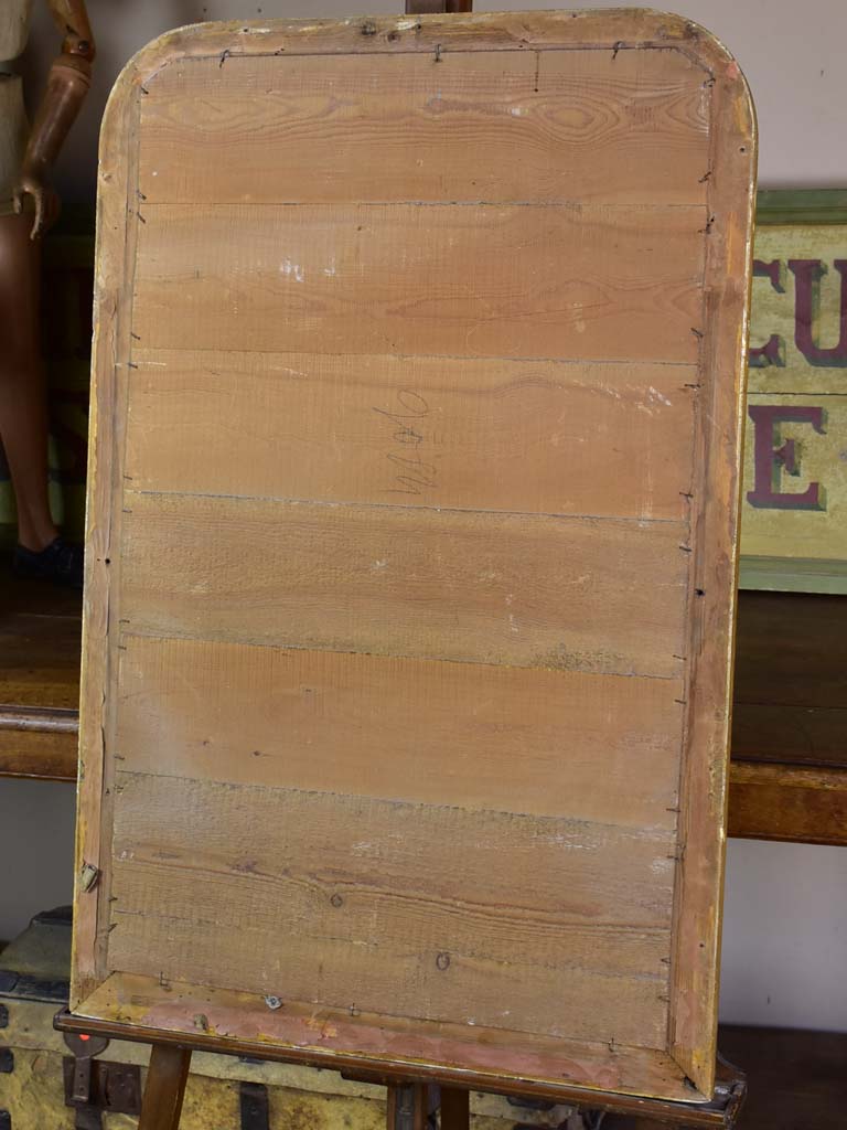19th century Louis Philippe mirror with silver leaf frame and running pearl 26¾" x 41"