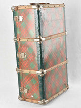 1920s suitcase with tartan pattern