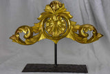 Salvaged gilded boiserie mounted on a stand