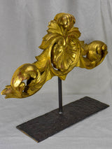 Salvaged gilded boiserie mounted on a stand