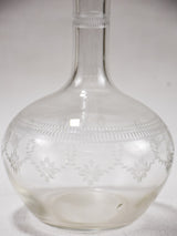Pretty Patterned Antique French Glass Carafe