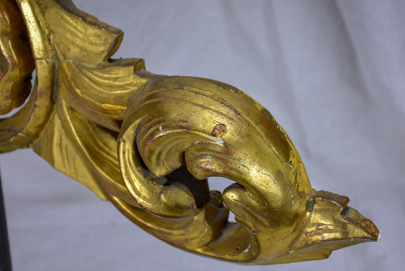 Salvaged gilded boiserie mounted on a stand