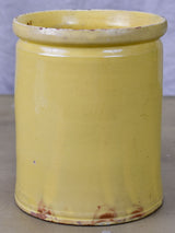 Antique French yellowware conserve pot