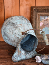 Watering can, copper aqua patina late-19th-century