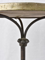 Superb antique French bistro table with mosaic top & cast iron base
