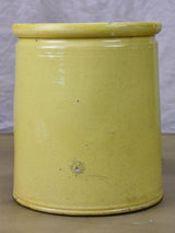 Large antique French yellow ware conserve pot