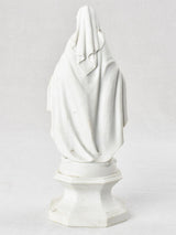Biscuit porcelain statue of the Virgin Mary, 1900s 12¼"