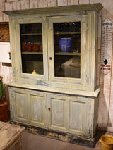 Antique French kitchen dresser with glass doors