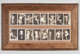 16 black and white nude photographs in an Art Deco frame 24" x 39"