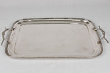 Large silver plated platter with antler shaped handles 24½"