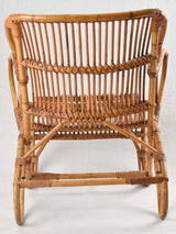 Twentieth-century styled wicker armchair