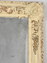 Historic beige gilded wooden mirror