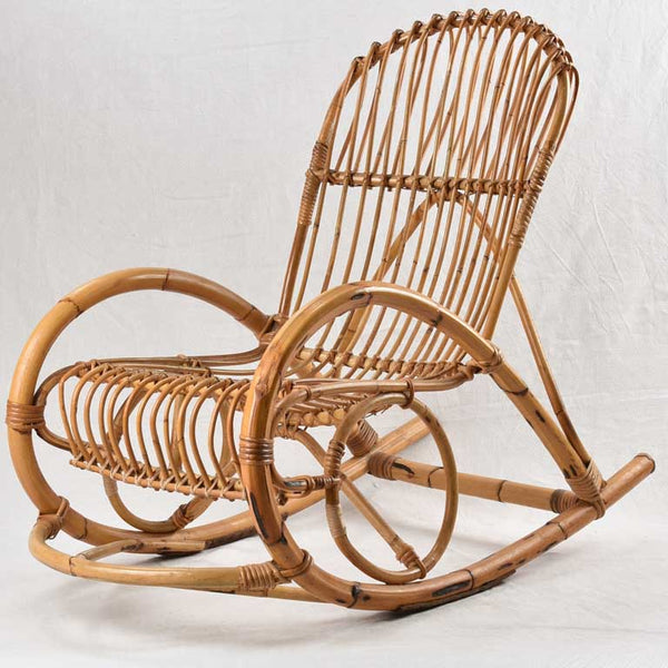 Vintage wicker rocking chair sales