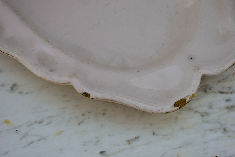 19th Century French platter - white