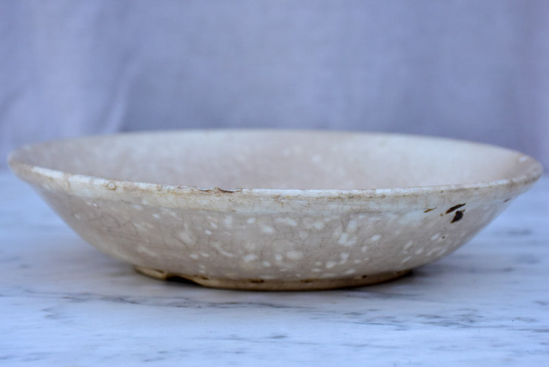 Small antique French cheese faisselle - faience