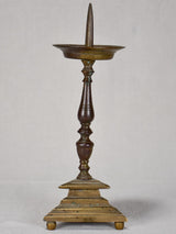 17th-century Triangular Based Bronze Candlestick