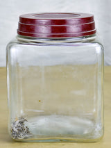 Mid Century French storage glass jar - epicerie
