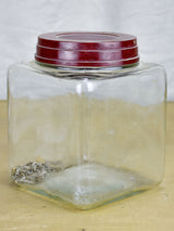 Mid Century French storage glass jar - epicerie