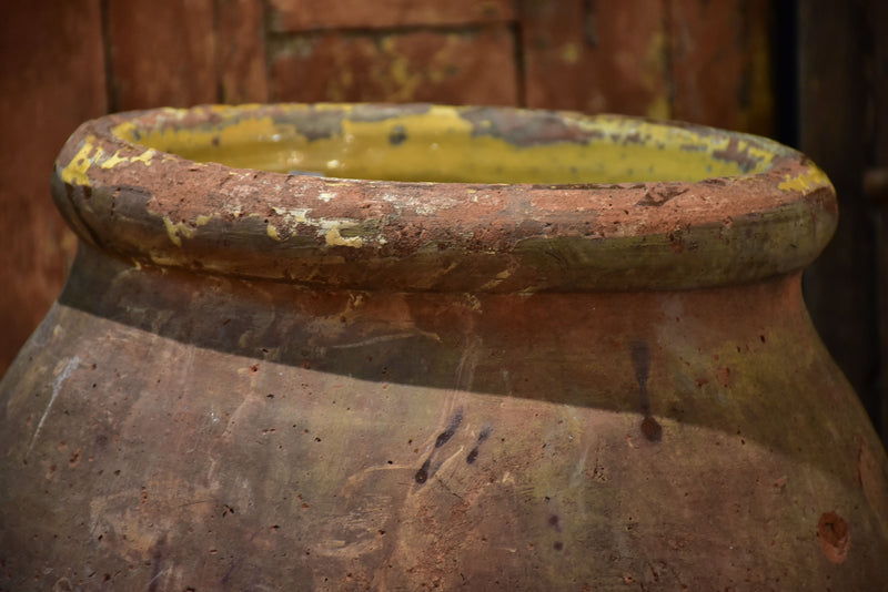 19th century French olive pot from Frejus 22”