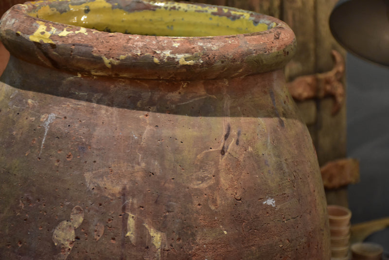 19th century French olive pot from Frejus 22”