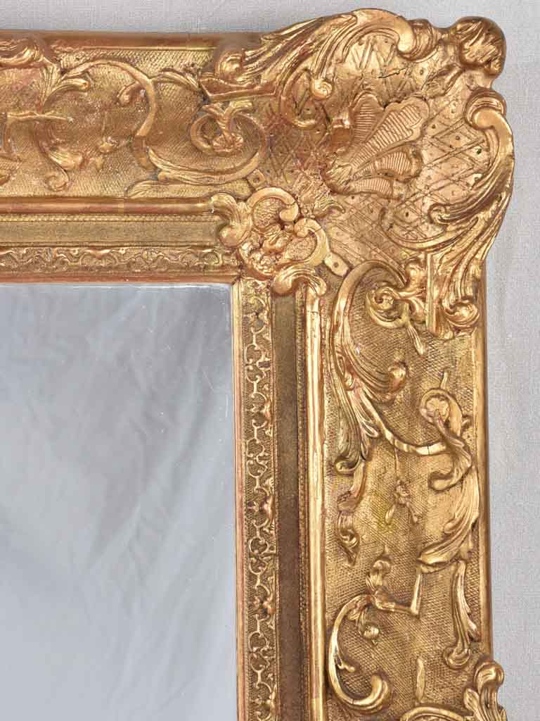 Vintage Gold-Painted Large Wall Mirror