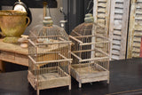 Pair of rustic antique French birdcages