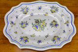 Large mid century Moustiers faience soup tureen and platter