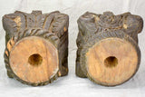 Pair of antique salvaged column capitals