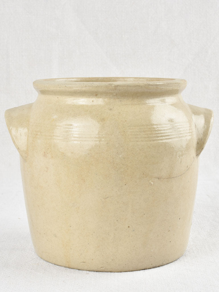 Small earthenware crock pot - gray 7½"