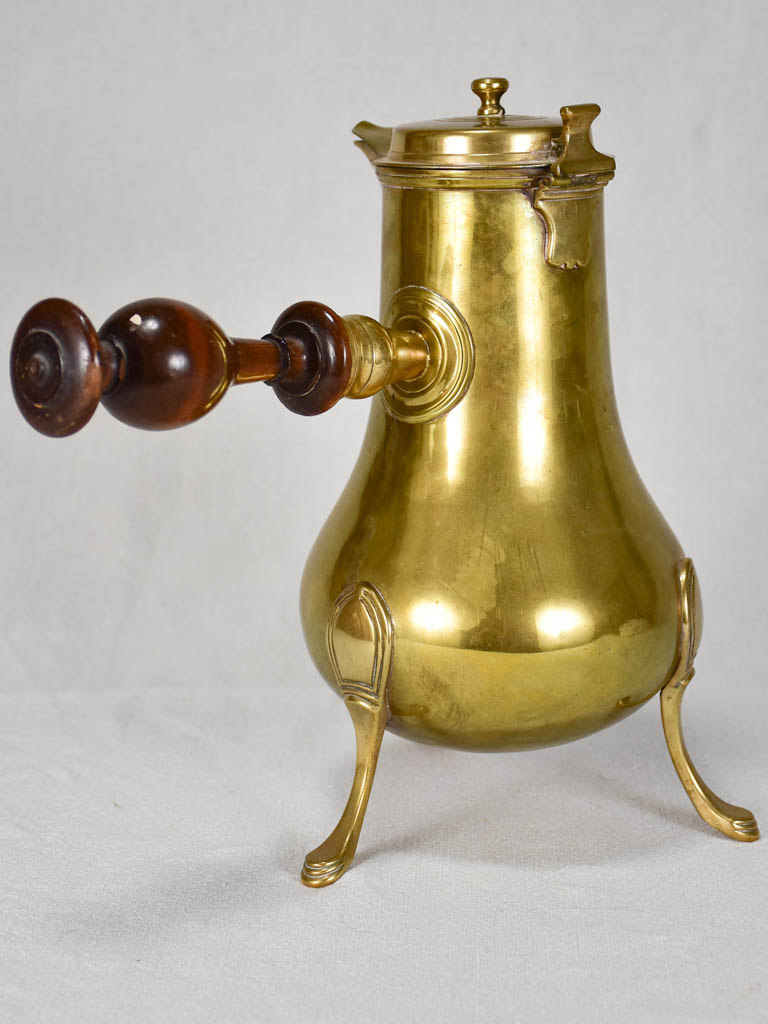 18th century yellow copper coffee pot