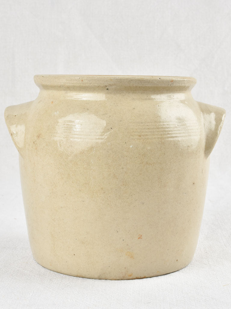 Small earthenware crock pot - gray 7½"