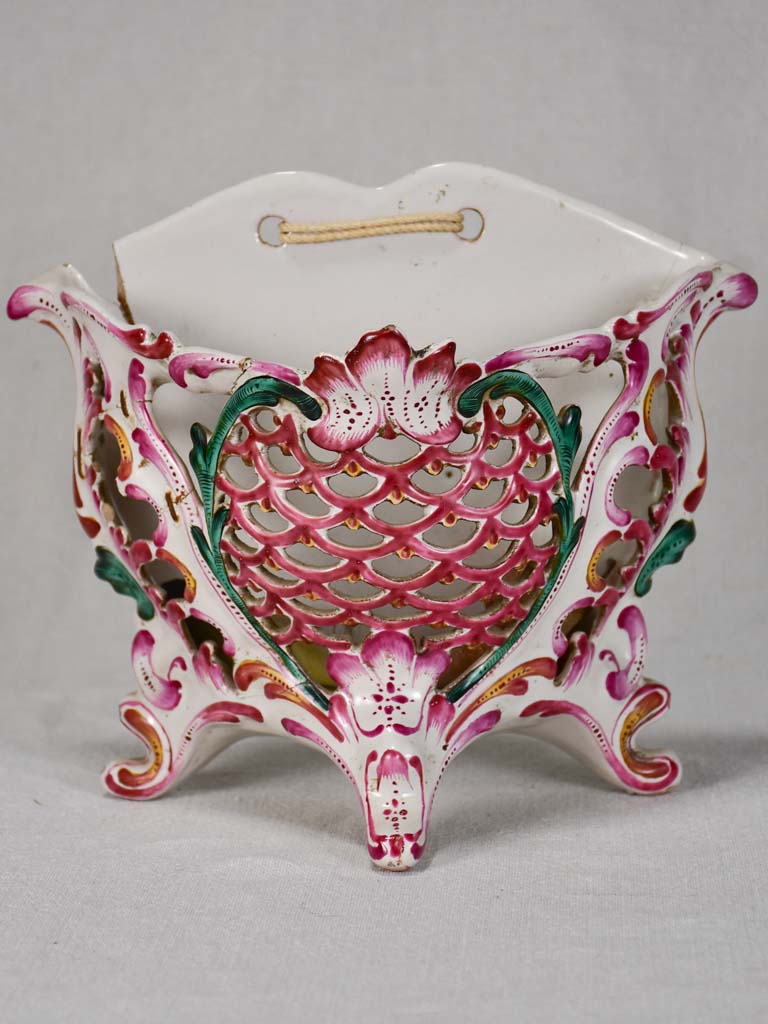 Antique Louis XV bouquetière with rustics